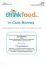 in Care Homes A practical pathway for the treatment of malnutrition with everyday food and drinks