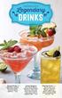 DRINKS. Legendary PAPPASITO S. Arette Blanco, Mathilde Peche peach liqueur, fresh lime juice & raspberries 10.95