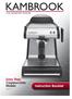 Easy Step Cappuccino Maker KES110. Instruction Booklet