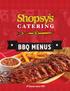 table of contents PLEASE CLICK ON THE MENU CATEGORY HEADINGS BELOW TO REVIEW THE SECTIONS OF THE CATERING MENU. SUMMERTIME HITS BBQ MENU PACKAGES