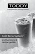 Cold Brew System. instructions & recipe guide