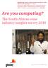 Are you competing? The South African wine industry insights survey 2014