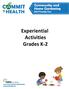 Experiential Activities Grades K-2