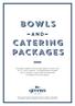 BOWLS CATERING PACKAGES AND