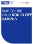 TIME TO USE YOUR NDU ID OFF CAMPUS