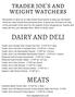 trader joe's and weight watchers DAIRY AND DELI