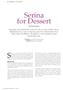 Serina for Dessert COVER STORY. By Nanny Eliana. Just Desserts