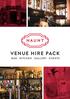VENUE HIRE PACK BAR KITCHEN GALLERY EVENTS