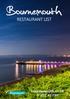Where to eat. Bournemouth Restaurants