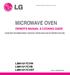 MICROWAVE OVEN OWNER S MANUAL & COOKING GUIDE LMH1017CVW LMH1017CVB LMH1017CVST. website:http://us.lgservice.com