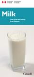 Milk. One of the ten priority food allergens