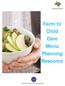 Farm to Child Care Menu Planning Resource