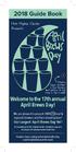 2018 Guide Book. Welcome to the 17th annual April Brews Day! Max Higbee Center. Presents: