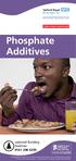 Phosphate Additives. Ladywell Building Dietitian University Teaching Trust