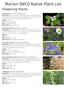 Marion SWCD Native Plant List