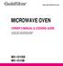 MICROWAVE OVEN OWNER S MANUAL & COOKING GUIDE MV-1515W MV-1515B.