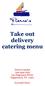 Take out delivery catering menu