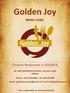 Golden Joy MENU CARD