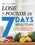 LOSE DAYS 7 POUNDS IN MEAL PLAN. Fat Freeze System 7 Day Meal Plan