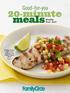 Good-for-you. minute 20- food fast! Grilled Turkey with Corn, Tomato and Sweet Pepper Salsa PAGE 3
