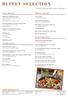 BUFFET SELECTION. A world of international cuisines & flavours GOLD BUFFET BRONZE BUFFET BUFFET BRUNCH SILVER BUFFET FOOD PROVENANCE