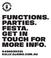 FUNCTIONS. PARTIES. FESTA. GET IN TOUCH FOR MORE INFO