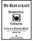 MY RESTAURANT HOMESTYLE COOKING LUNCH & DINNER MENU FOLLOW US ON FACEBOOK My Restaurant In the Flemington Farmers Market