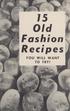 Old Fashion Recipes YOU WILL WANT TO TRY!
