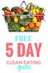 FREE 5 DAY CLEAN EATING. guide TEAM REVIVE & THRIVE