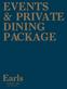 EVENTS & PRIVATE DINING PACKAGE