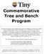 Commemorative Tree and Bench Program
