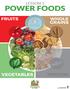 Lesson Plan 1: MyPlate Power Foods The eat more groups - grains, fruits and vegetables Summary of needed materials