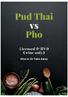 Pud Thai vs Pho. Licensed & BYO (wine only)