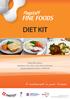 DIET KIT. Meal Information: Breakfasts, Mini Meals, Main Meals, Desserts, Soups, Vegetarian Meals, and Blends