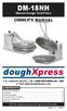 DM-18NH Manual Dough Cold Press. doughxpress