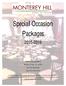 Special Occasion Packages