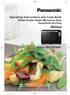 Operating Instructions and Cook Book Steam Double Heater Microwave Oven Household Use Only