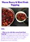 Warm Berry & Kiwi Fruit Topping
