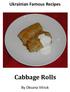 Ukrainian Famous Recipes Cabbage Rolls