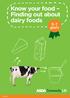 Know your food Finding out about dairy foods