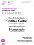 Grefftau Cartref. Homecrafts. Blaen Ddosbarthiadau. Advance Classification. Sioe Frenhinol Cymru Royal Welsh Show Gorffennaf / July 2019