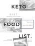 Keto Diet Food List -