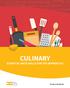 Culinary. Student Handbook