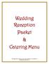 Wedding Reception Packet & Catering Menu