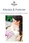 Always & Forever. Intimate Wedding Ceremony and Reception Package