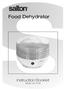 Food Dehydrator. Instruction Booklet. Model: DH-1043