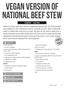 Vegan version of national beef stew