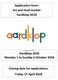 Application form: Art and food market Aardklop 2018