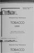 TOBACCO TOBACCO. Measured Crop Performance. esearch Report No. 121 Oecember, 1989 DEPARTMENT OF CROP SCIENCE. DARYL BOWMAN, Associate Professor