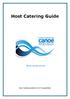 Host Catering Guide. Always moving forward. Host Catering Guide for ICF Competition